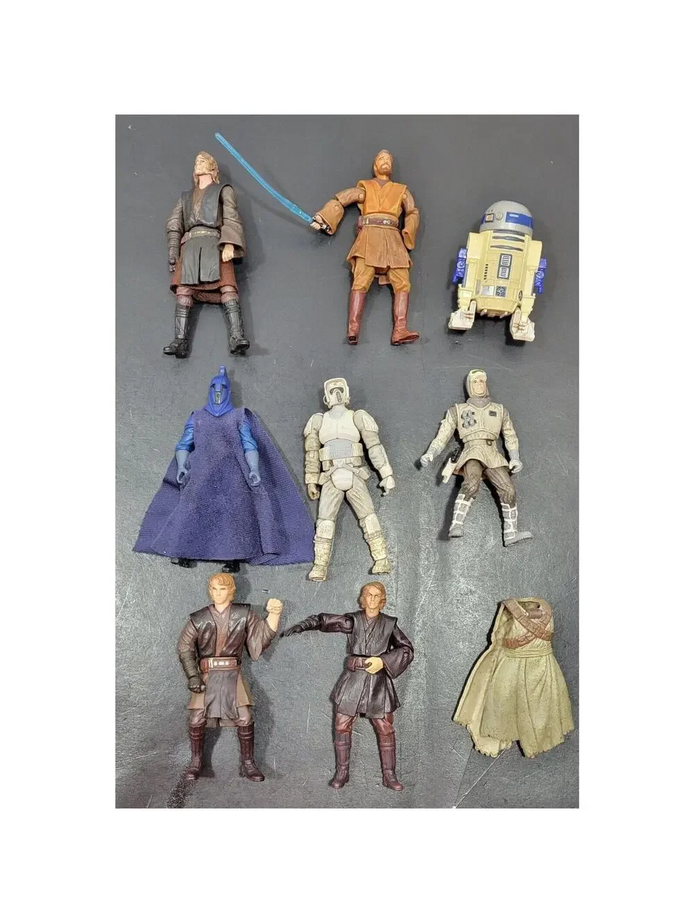Lot 17x Vtg LFL Star Wars Action Figures 90s 2000s w/Tunic Kenner Hasbro Saber